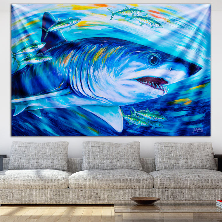 Blue Dynamite Tapestry by Kelly of the Wild
