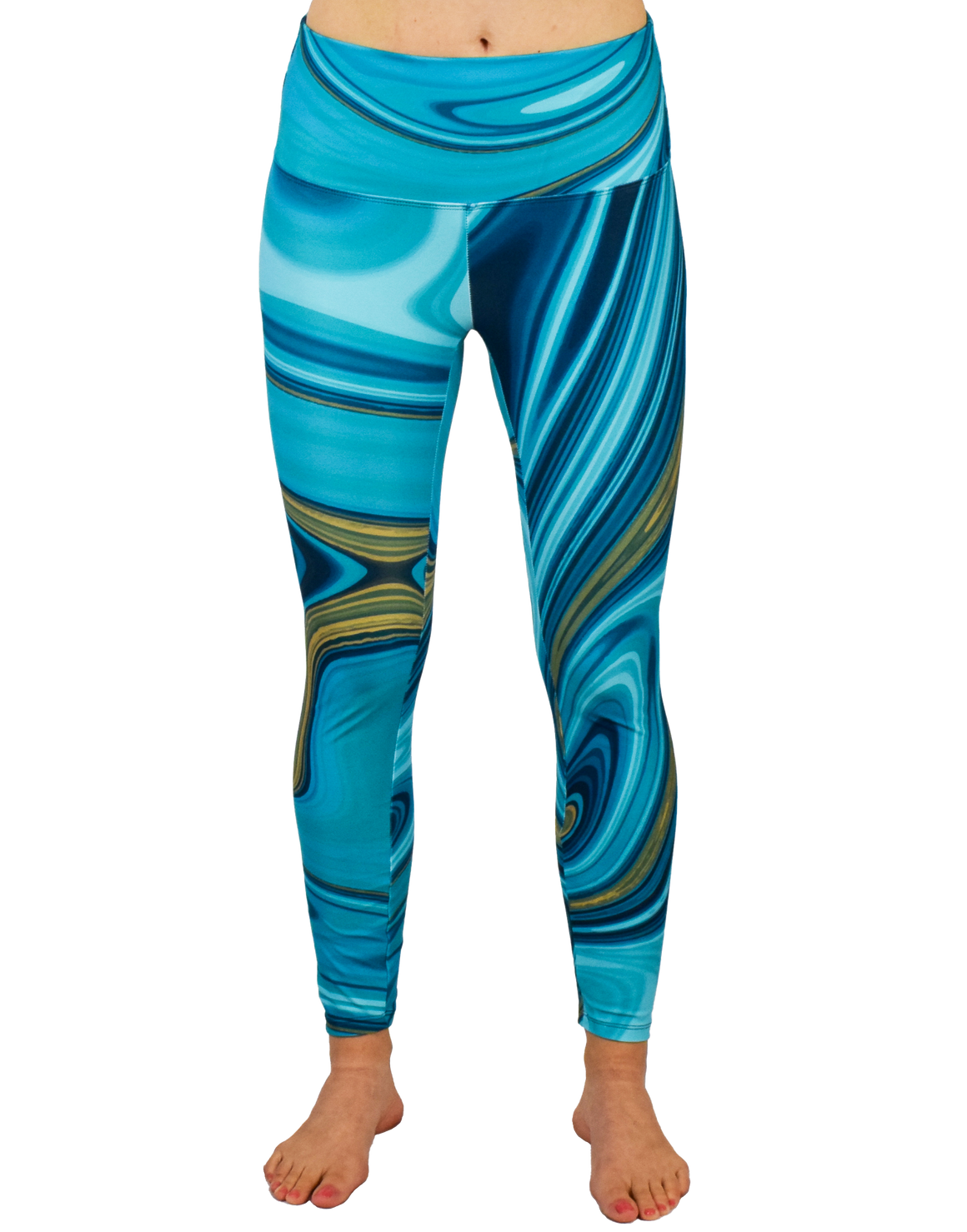 Blue Marble Leggings by Leeward Look