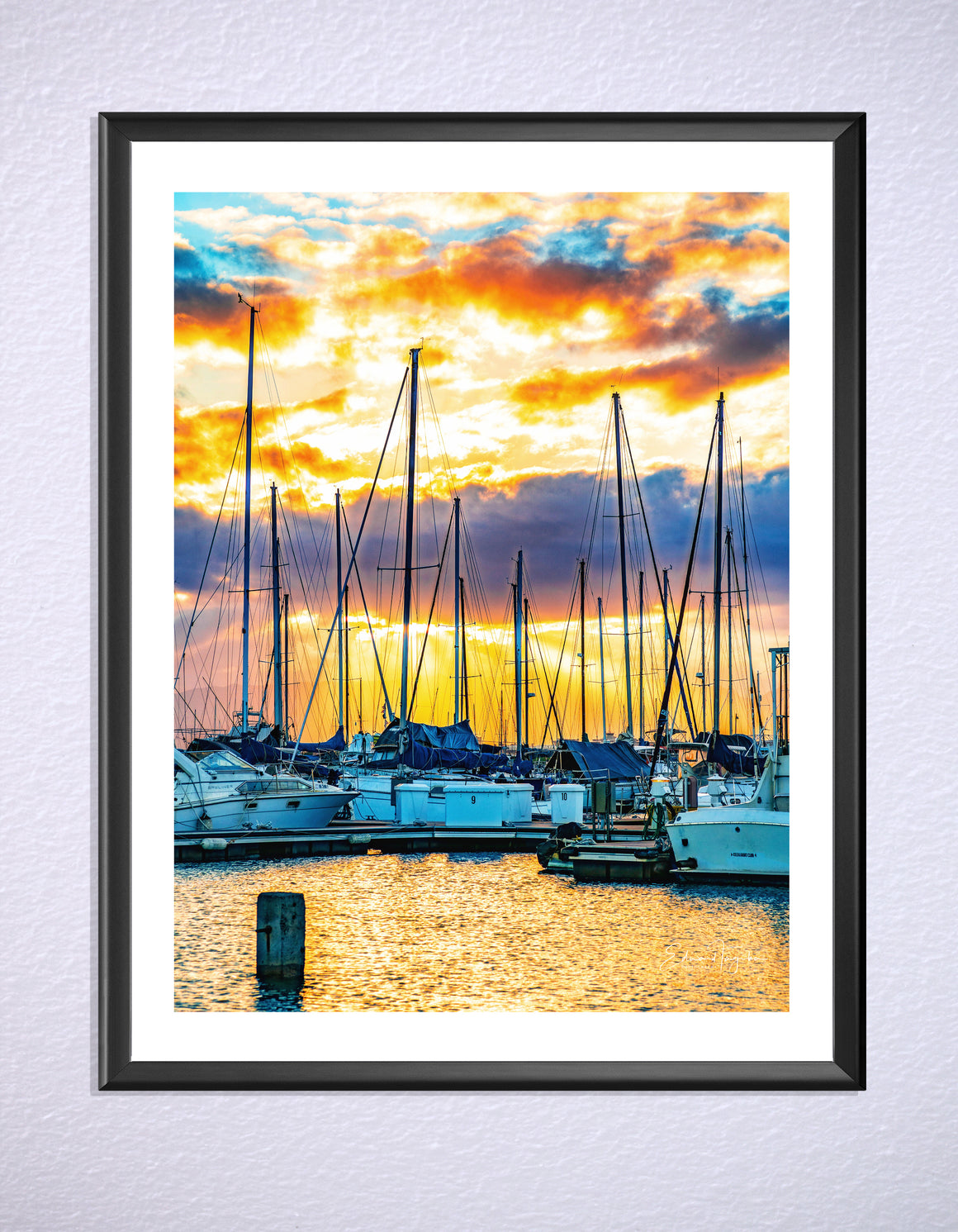 Sailboats Art Print 18x24 by Ed Taguba