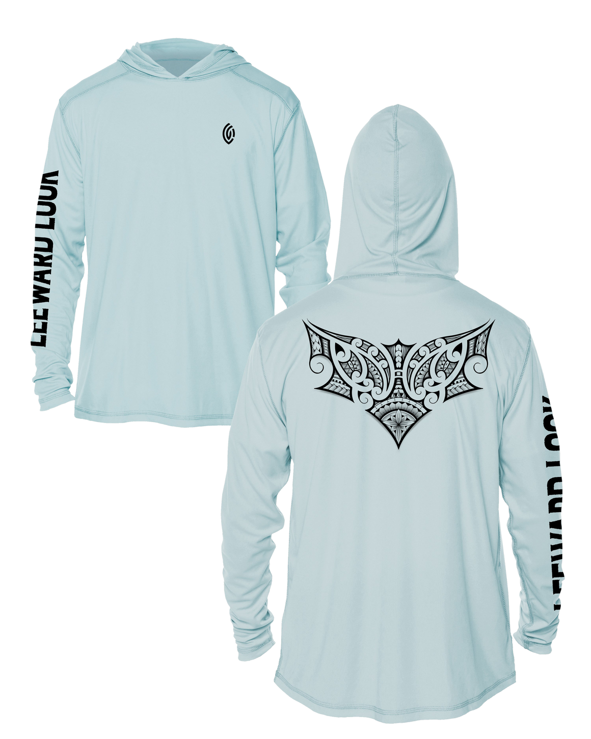 Polynesian Long Sleeve Performance Hoodie Tee by Ronald