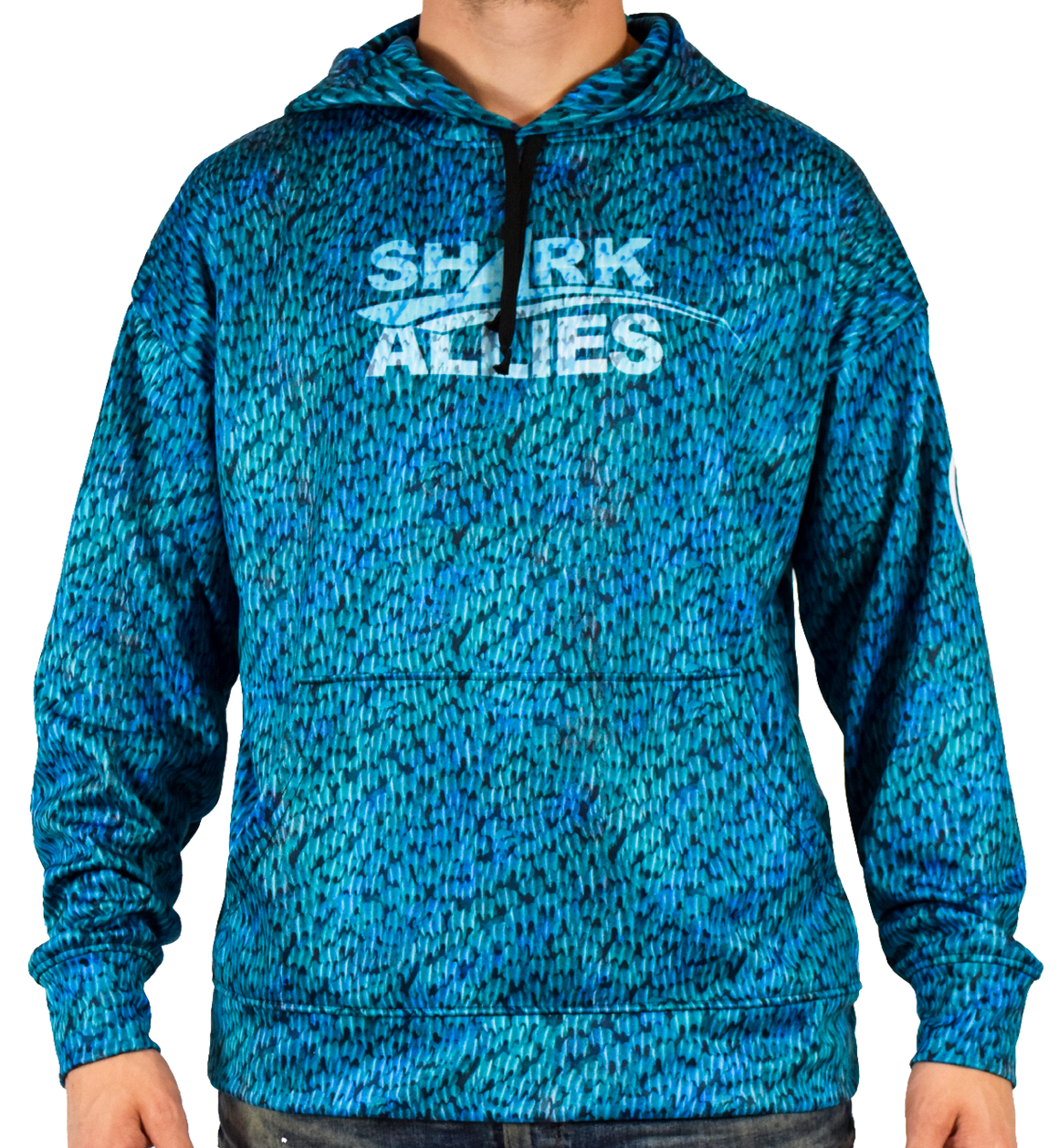 Shark Allies Shark Skin Pullover Hoodie by Leeward Look