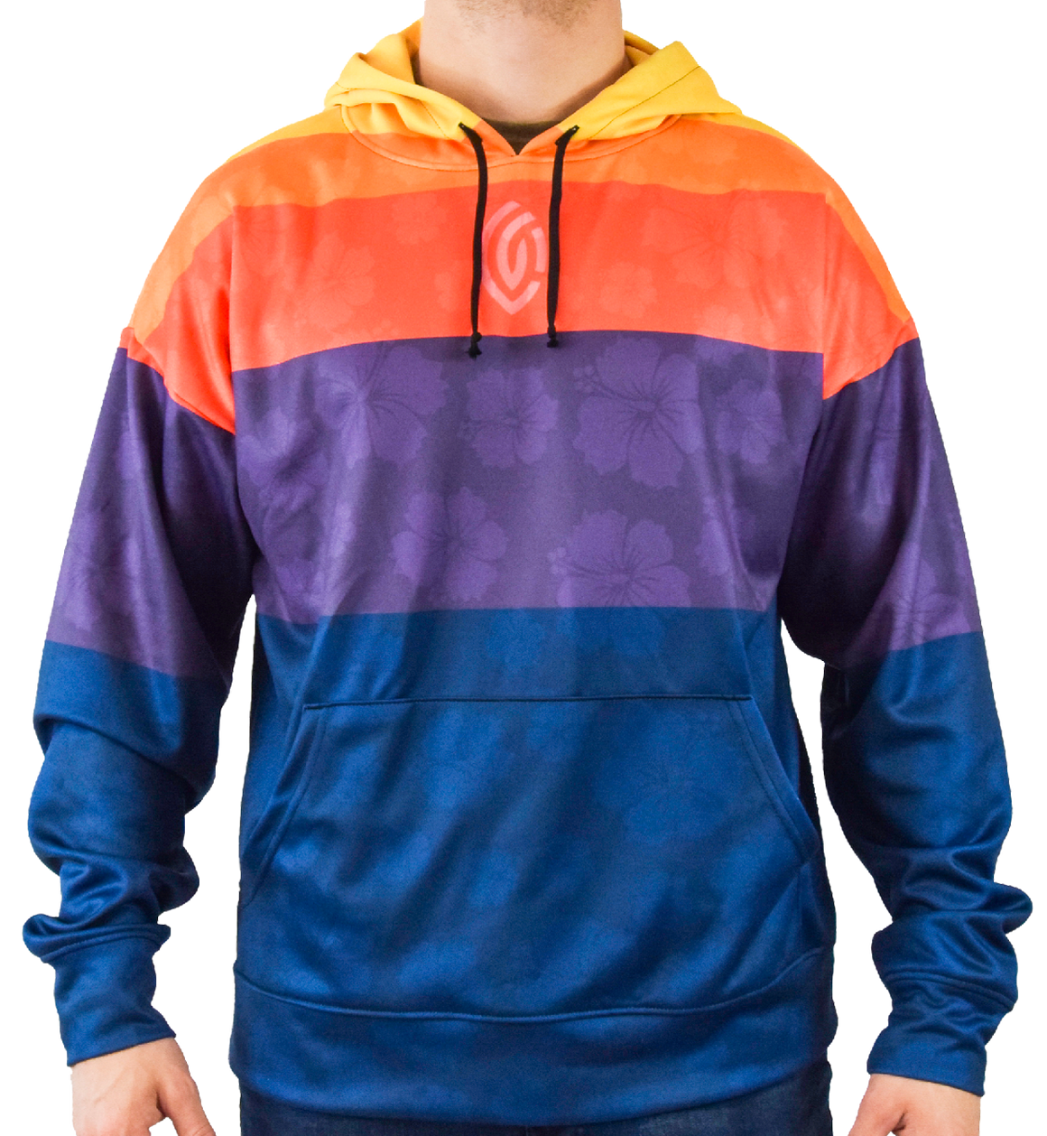 Sunset Stripes Pullover Hoodie by Leeward Look